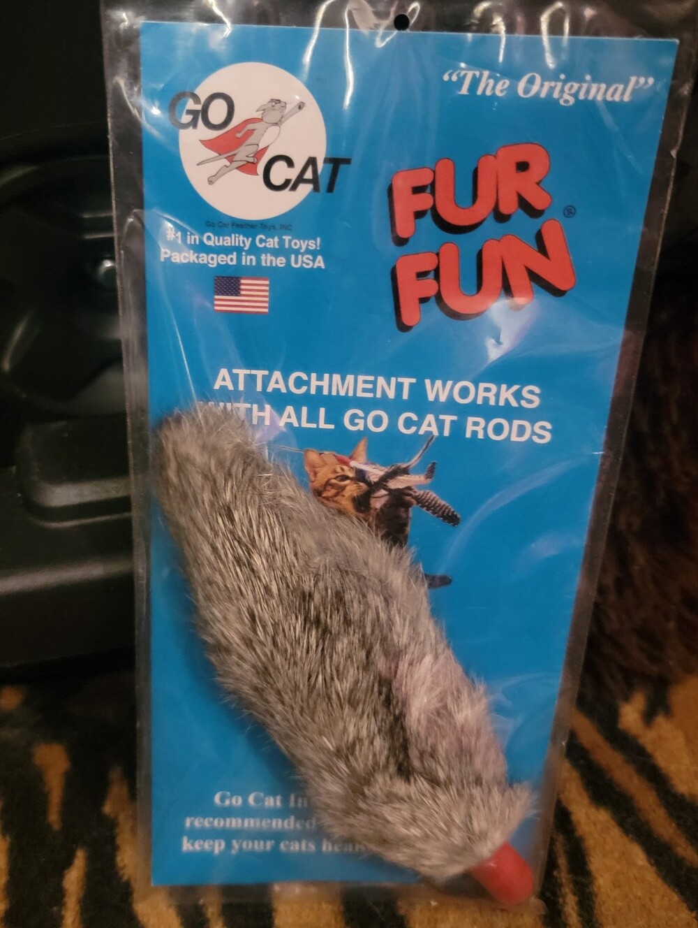 Go Cat Fur Fun Toy Attachment Dabird Real Fur